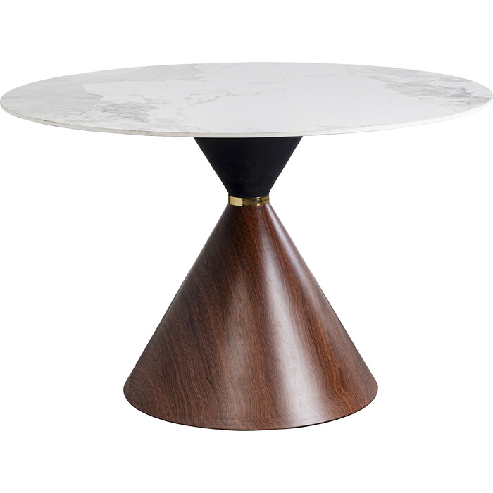 [87809] Table Cono Walnut Ceramic Ø120cm
