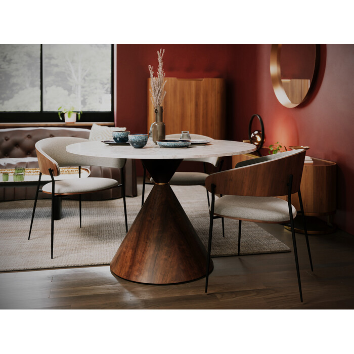 [87809] Table Cono Walnut Ceramic Ø120cm - 1