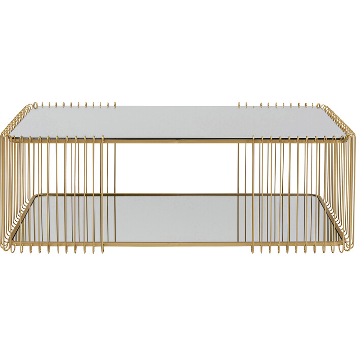 [87817] Table basse Wire Double laiton 120x60cm