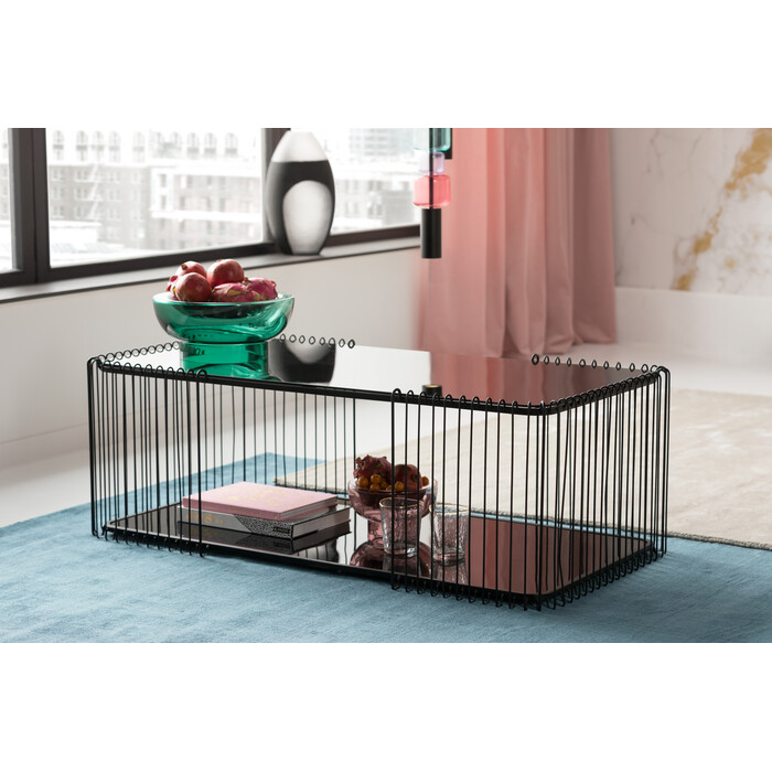 [87818] Mesa centro Wire Double Negro 120x60cm - 2