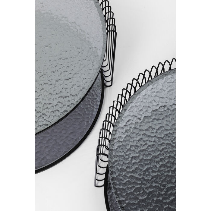 [87819] Table basse Wire Double Bubble Noir (2/Set) - 3