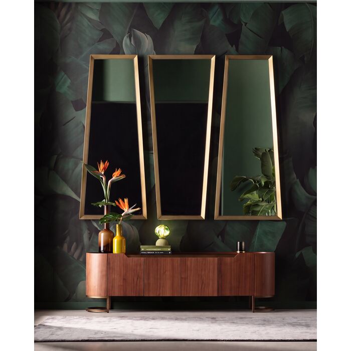 Wall Mirror Arezzo Brass Trapez 65(45)x160cm