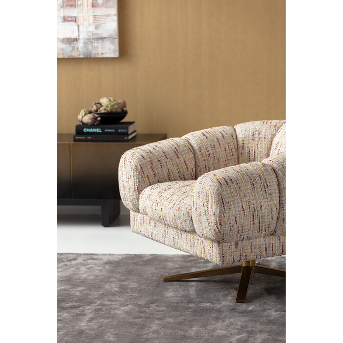 [87893] Fauteuil pivotant Janno beige - 2
