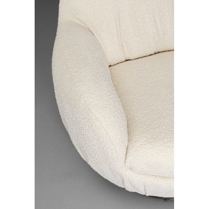 [87923] Fauteuil pivotant Nube bouclé - 4