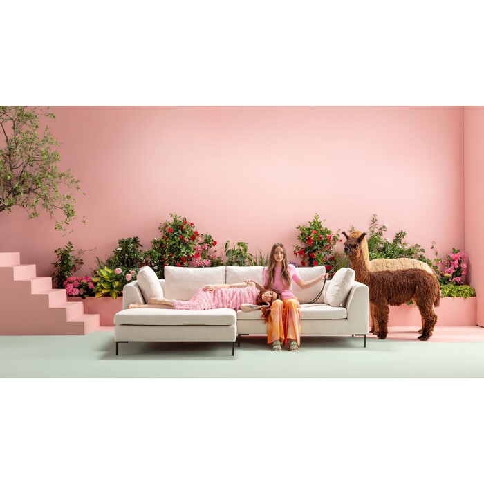 [87929] Canapé d'angle Gianni crème 250cm Gauche - 2
