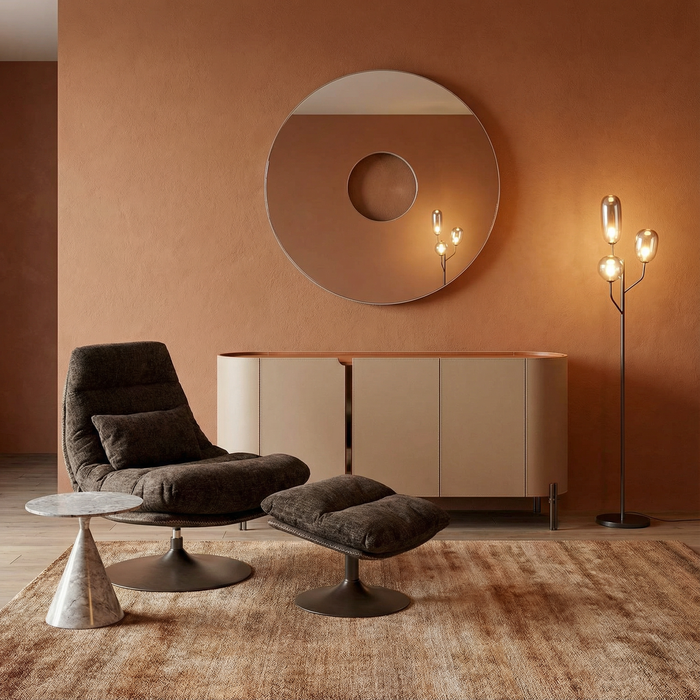 [87933] Sillón giratorio + Taburete Montreal - 2