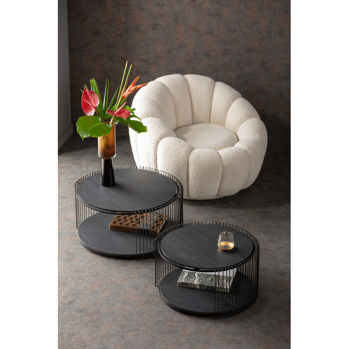 [87960] Table basse Wire Double noir bois (2/Set) - 2