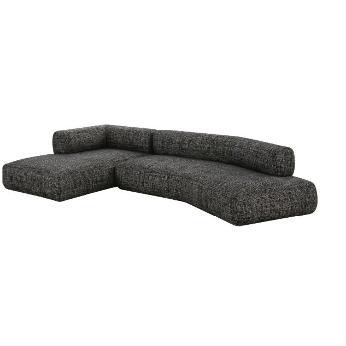 [87988] Corner Sofa Bow Left Grey