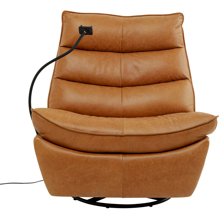 Fauteuil relax Tilda cuir marron