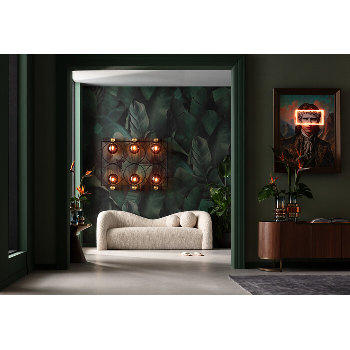 Sofa 2-Seater Livia Melange Cream 201cm