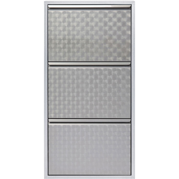 Shoe Container Caruso 3 Silver brushed