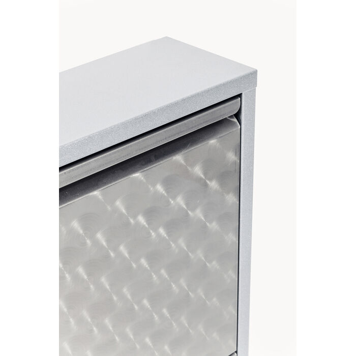[9273] Shoe Container Caruso 3 Silver brushed - 3