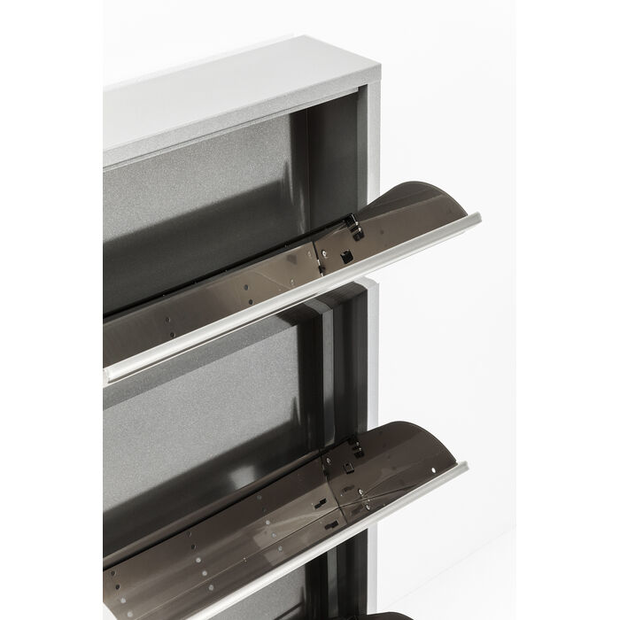 [9273] Shoe Container Caruso 3 Silver brushed - 4